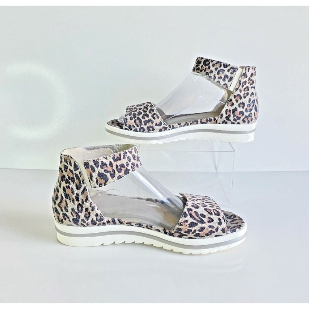 WALDLAUFER Women's Hakura Marigold Grey Leopard Sandals UK 7.5 Comfort - Picture 6 of 14
